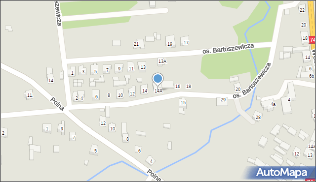 Żarnów, Osiedle Bartoszewicza Juliana, 14A, mapa Żarnów