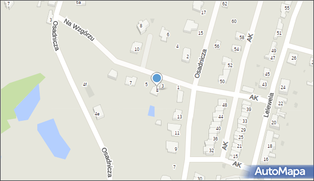 Żary, Osadnicza, 4, mapa Żary