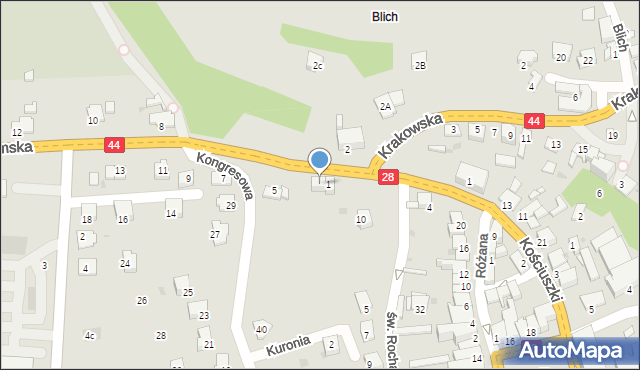 Zator, Oświęcimska, 3, mapa Zator