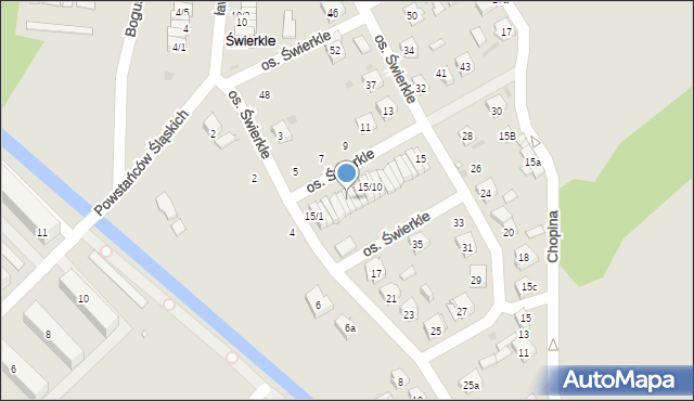 Zawadzkie, Osiedle Świerkle, 15/6, mapa Zawadzkie
