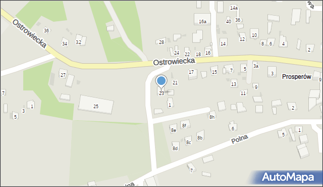 Zawichost, Ostrowiecka, 23, mapa Zawichost