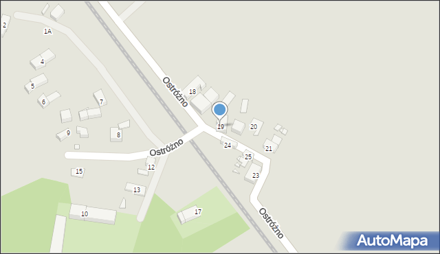 Zawidów, Ostróżno, 19, mapa Zawidów