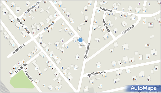 Zawiercie, Oświatowa, 17, mapa Zawiercie