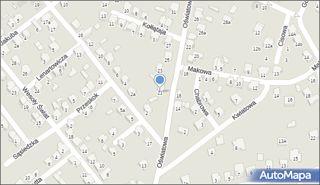 Zawiercie, Oświatowa, 21, mapa Zawiercie