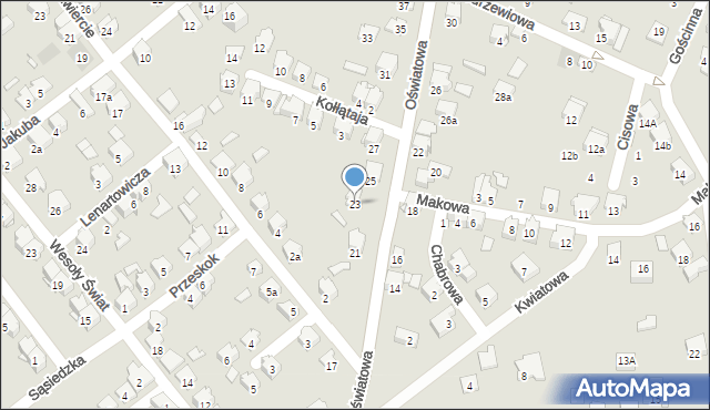 Zawiercie, Oświatowa, 23, mapa Zawiercie