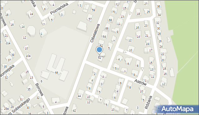 Zawiercie, Oświatowa, 52, mapa Zawiercie