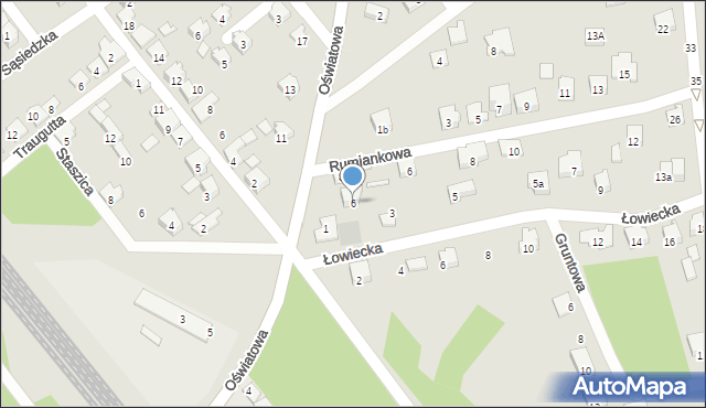 Zawiercie, Oświatowa, 6, mapa Zawiercie