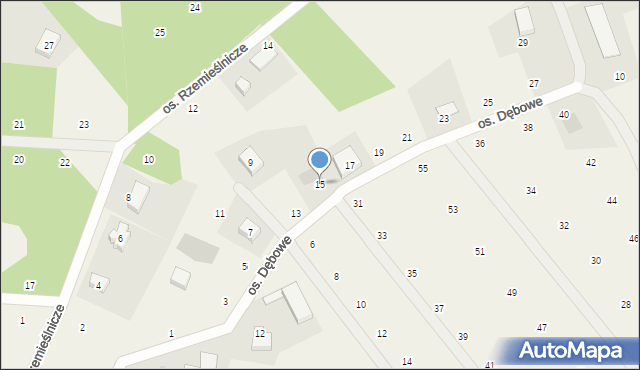 Zblewo, Osiedle Dębowe, 15, mapa Zblewo