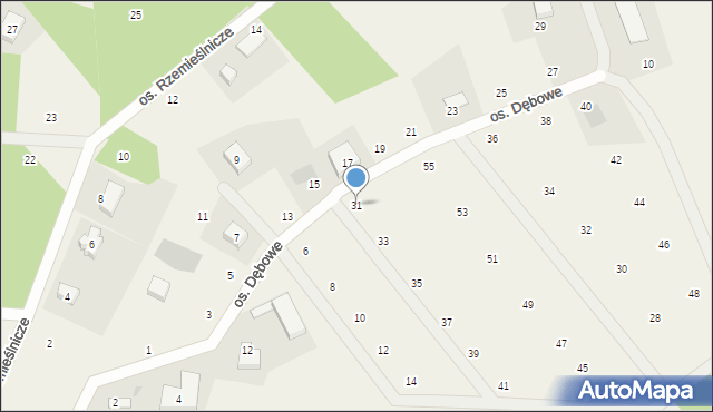 Zblewo, Osiedle Dębowe, 31, mapa Zblewo