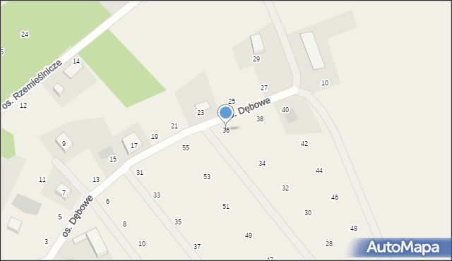 Zblewo, Osiedle Dębowe, 36, mapa Zblewo