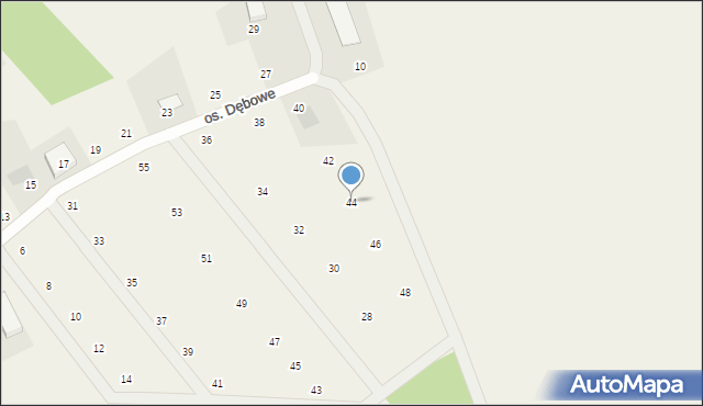 Zblewo, Osiedle Dębowe, 44, mapa Zblewo