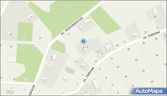 Zblewo, Osiedle Dębowe, 9, mapa Zblewo