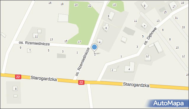 Zblewo, Osiedle Rzemieślnicze, 2, mapa Zblewo