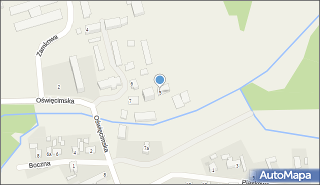 Zbrosławice, Oświęcimska, 5, mapa Zbrosławice