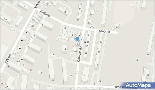 Zduńska Wola, Osmolińska, 15, mapa Zduńska Wola