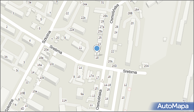 Zduńska Wola, Osmolińska, 19a, mapa Zduńska Wola