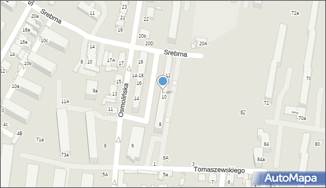 Zduńska Wola, Osmolińska, 8-12, mapa Zduńska Wola