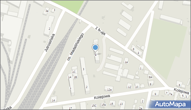 Zduny, Osiedle Madalińskiego, 4, mapa Zduny