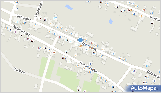 Zduny, Ostrowska, 20, mapa Zduny