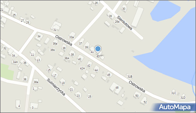 Zduny, Ostrowska, 43, mapa Zduny