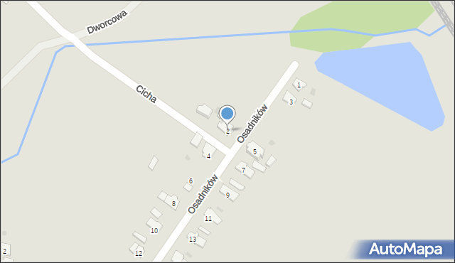 Zdzieszowice, Osadników, 2, mapa Zdzieszowice