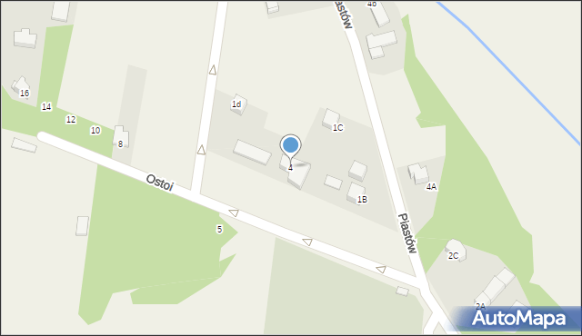 Żelisławice, Ostoi, 4, mapa Żelisławice