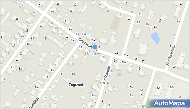 Zgierz, Ossowskiego Michała, 16, mapa Zgierz