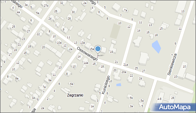 Zgierz, Ossowskiego Michała, 17, mapa Zgierz