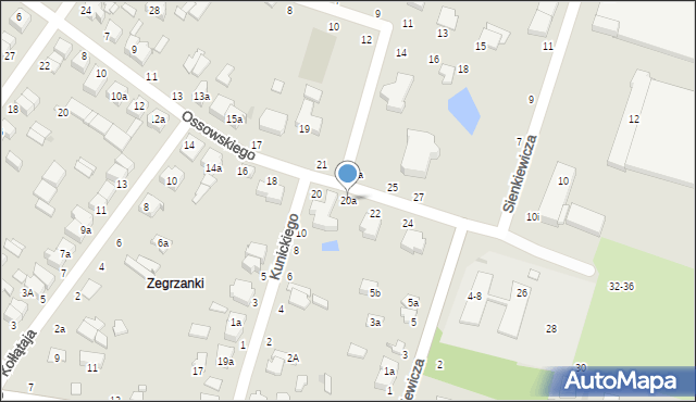 Zgierz, Ossowskiego Michała, 20a, mapa Zgierz