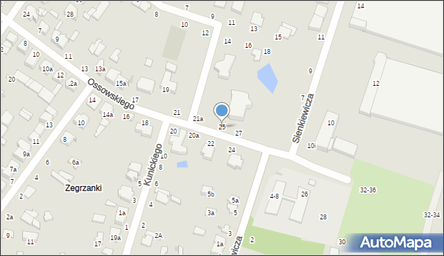 Zgierz, Ossowskiego Michała, 25, mapa Zgierz