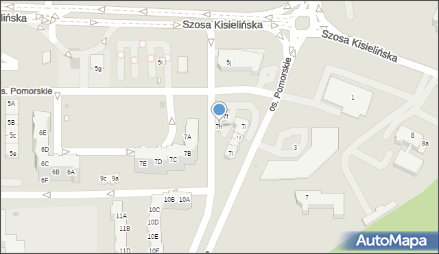 Zielona Góra, Osiedle Pomorskie, 7h, mapa Zielona Góra
