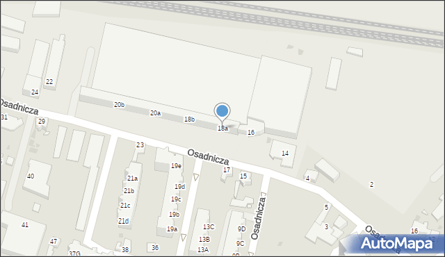 Zielona Góra, Osadnicza, 18a, mapa Zielona Góra