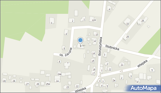 Zielonagóra, Osiedle Zielone, 9, mapa Zielonagóra