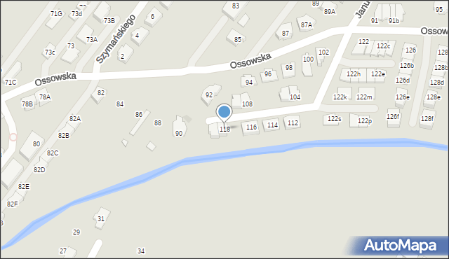 Zielonka, Ossowska, 118, mapa Zielonka