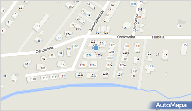 Zielonka, Ossowska, 122f, mapa Zielonka