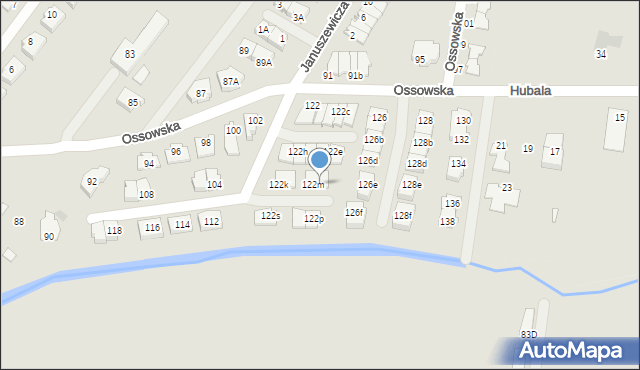 Zielonka, Ossowska, 122n, mapa Zielonka