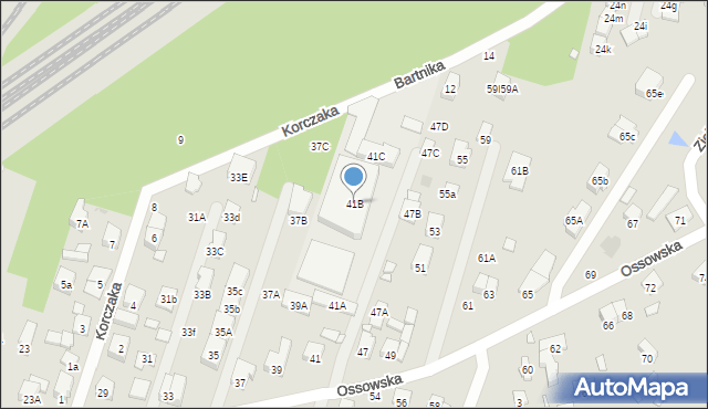 Zielonka, Ossowska, 41B, mapa Zielonka