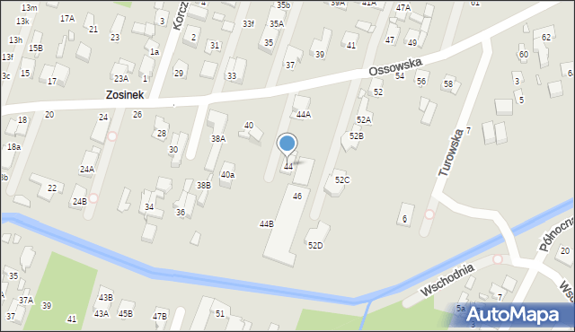 Zielonka, Ossowska, 44, mapa Zielonka