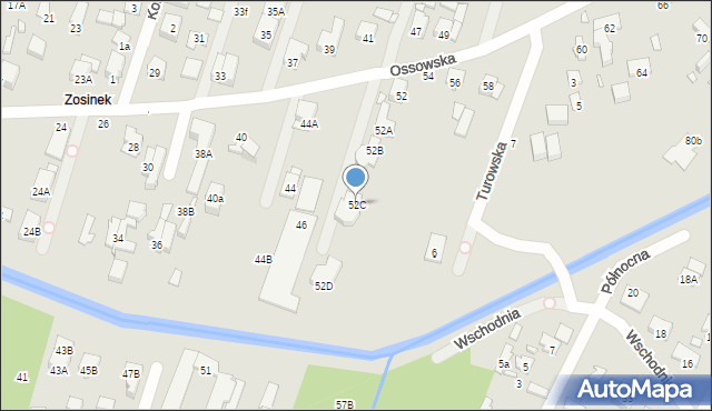 Zielonka, Ossowska, 52C, mapa Zielonka