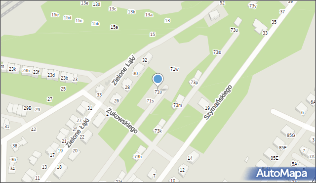 Zielonka, Ossowska, 71u, mapa Zielonka