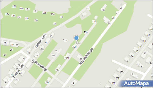 Zielonka, Ossowska, 73r, mapa Zielonka