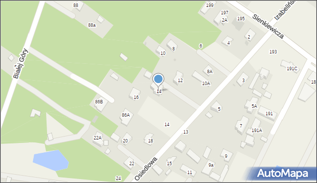 Zielonki-Wieś, Osiedlowa, 14, mapa Zielonki-Wieś