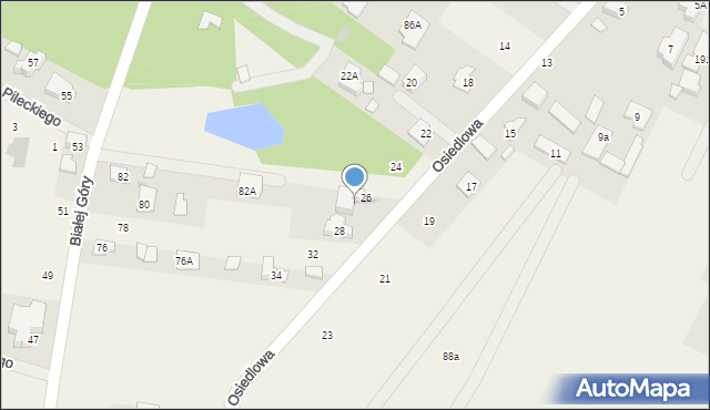 Zielonki-Wieś, Osiedlowa, 28a, mapa Zielonki-Wieś