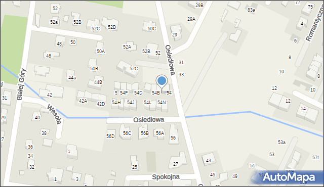 Zielonki-Wieś, Osiedlowa, 54A, mapa Zielonki-Wieś