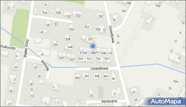 Zielonki-Wieś, Osiedlowa, 54D, mapa Zielonki-Wieś