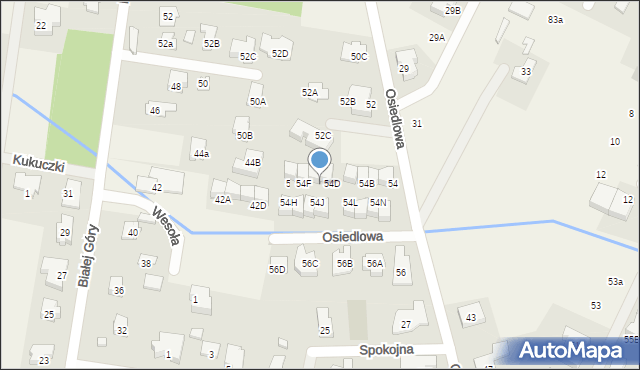 Zielonki-Wieś, Osiedlowa, 54E, mapa Zielonki-Wieś