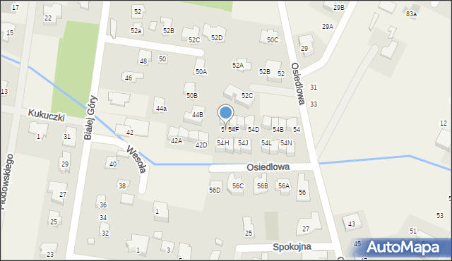 Zielonki-Wieś, Osiedlowa, 54G, mapa Zielonki-Wieś