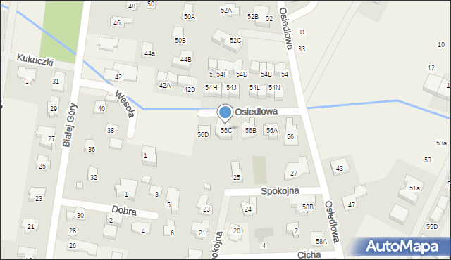 Zielonki-Wieś, Osiedlowa, 56C, mapa Zielonki-Wieś