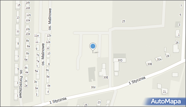 Żnin-Wieś, Osiedle Poziomkowe, 1, mapa Żnin-Wieś