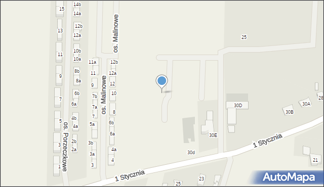 Żnin-Wieś, Osiedle Poziomkowe, 16, mapa Żnin-Wieś